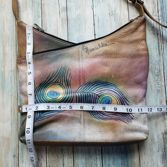 Anuschka  V Top shoulder Handbag Purse. - Picture 3 of 8